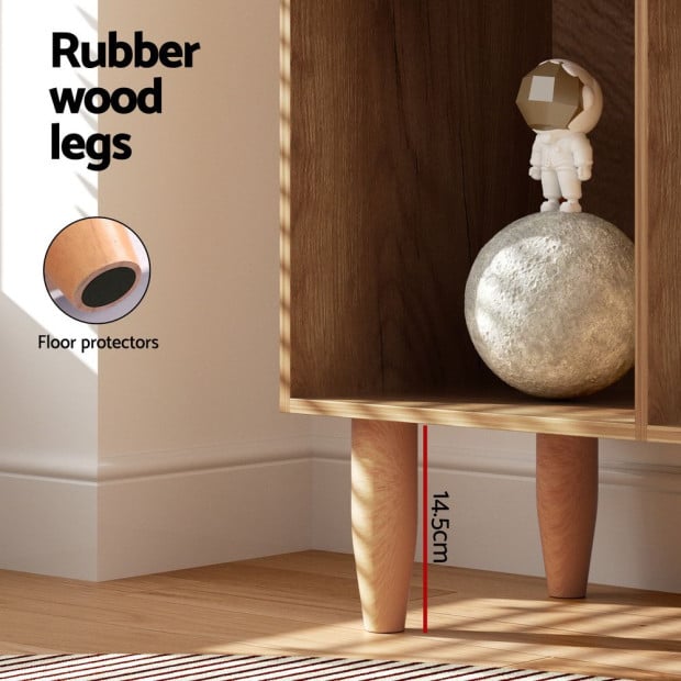 Bookshelf Bookcase 4 Tiers Leor Walnut Image 6