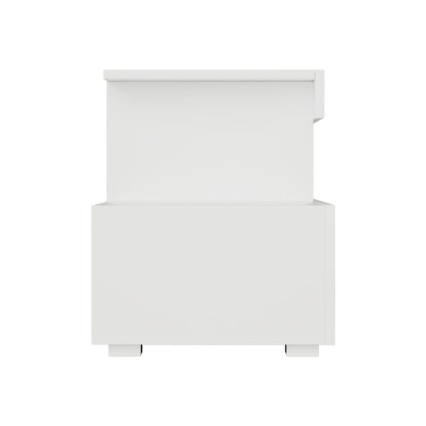TV Cabinet Entertainment Unit Stand RGB LED Gloss 215cm White Image 6