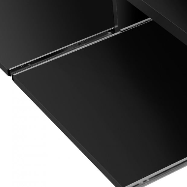TV Stand Entertainment Unit Lowline Cabinet Drawer Black  Image 4