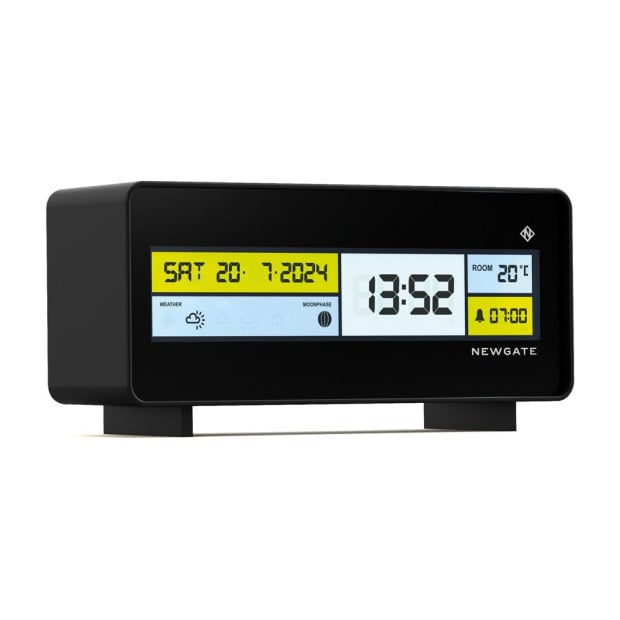 Newgate Futurama LCD Alarm Clock Black Case Black Lens Image 2