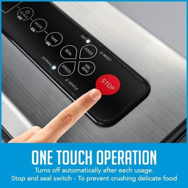 Stainless Steel Food Vacuum Sealer Weighing Scale Extra Rolls Image 4