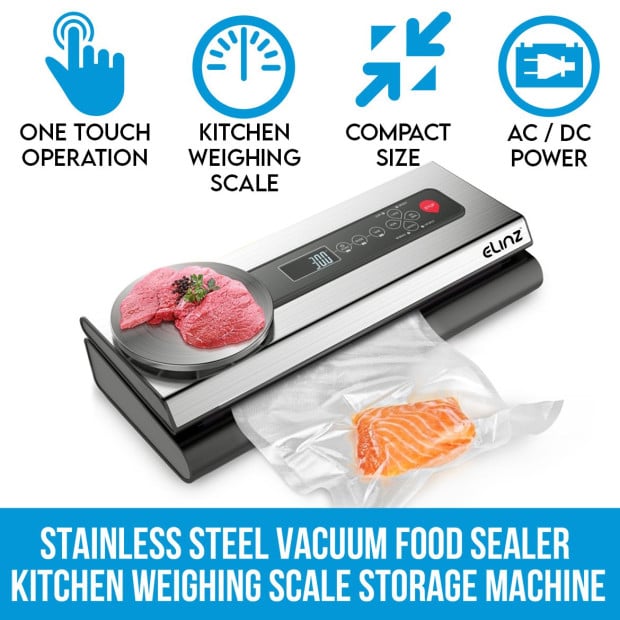 Stainless Steel Food Vacuum Sealer Packaging Weighing Scale Storage Image 2