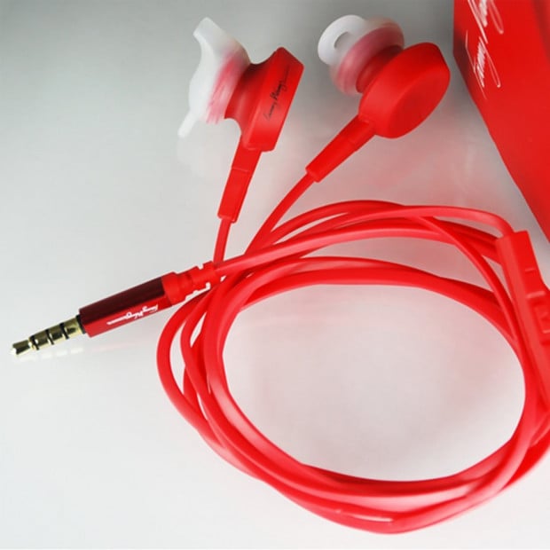 Fanny Wang Ear Buds In-ear Headphones - Red Image 3