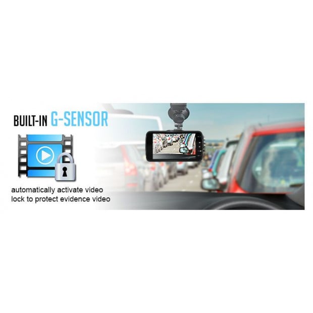 Elinz 4.0in Lcd Dash Cam Dual Camera Reversing Car 1296p Fhd Image 4