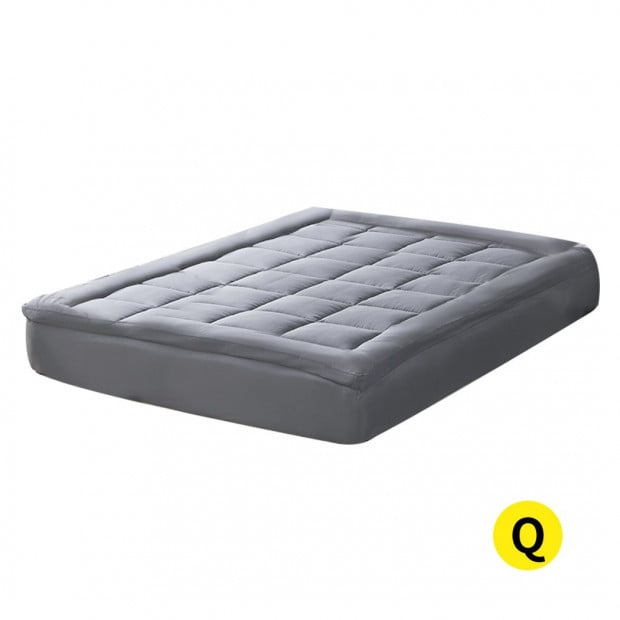 Mattress Topper Bamboo Fibre Pillowtop Mat Protector Cover Queen
