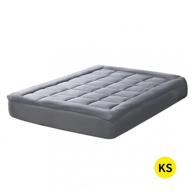Dreamz Mattress Topper Bamboo Fibre Luxury Protector Cover King Single