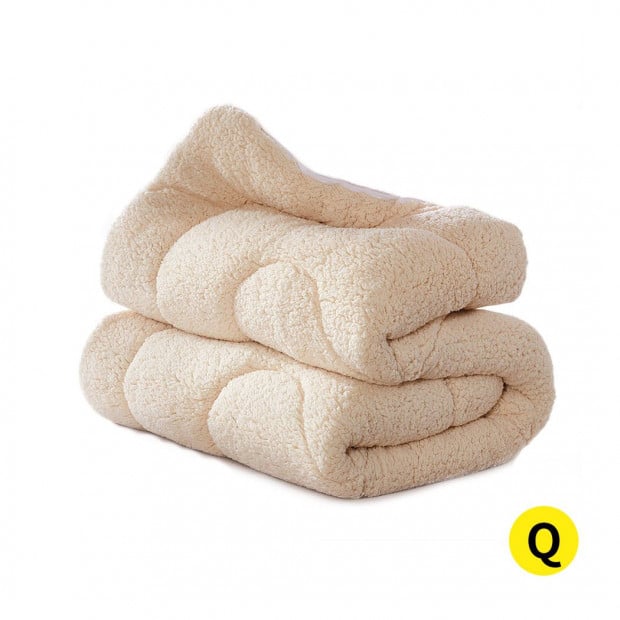 Mattress Topper 100% Wool Underlay Reversible Mat Pad Protector Queen