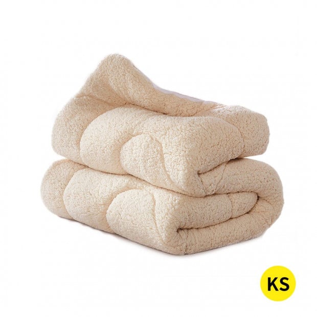 Mattress Topper Wool Underlay Reversible Mat Protector King Single Image 2