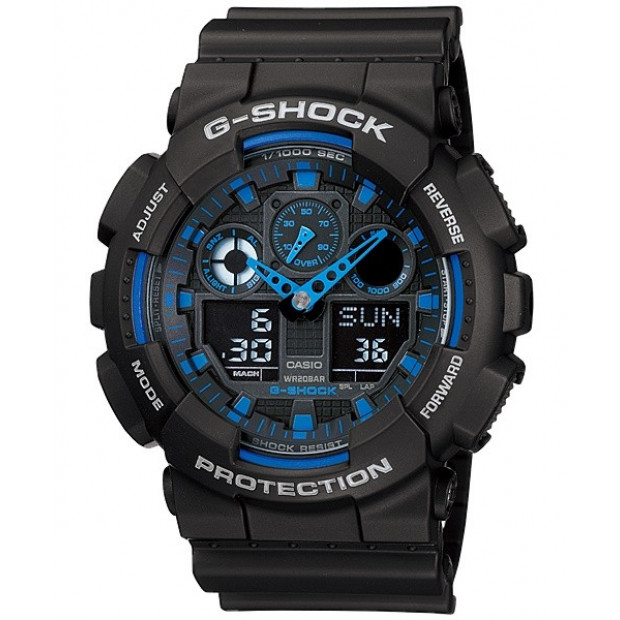 Casio G-Shock Analogue/Digital Mens Black Watch GA100-1A2
