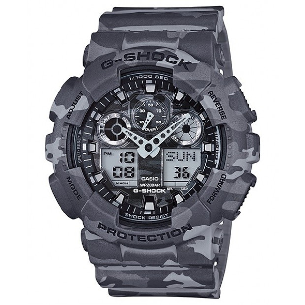 Casio G-Shock Analogue/Digital Mens Camouflage Grey Watch