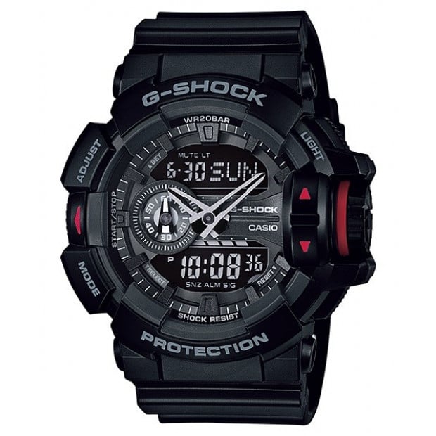 Casio G-Shock Analogue/Digital Mens Black Watch GA400-1B