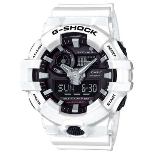 Casio G-Shock White Analogue/Digital Mens Watch GA700-7A GA-700-7A