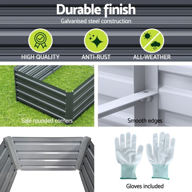 Garden Bed 240x80x45cm Planter Box Raised Container Galvanised Herb Image 5