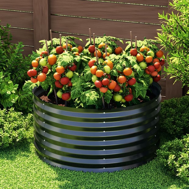 Garden Bed 90x45cm Planter Box Raised Container Galvanised Steel Image 4