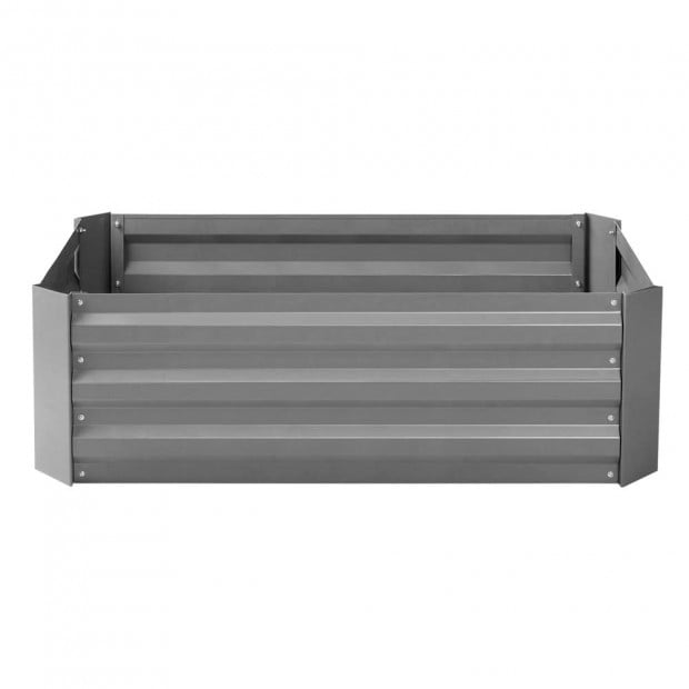 Green Fingers Set of 2 120 x 90cm Raised Garden Bed - Aluminium Grey Image 3