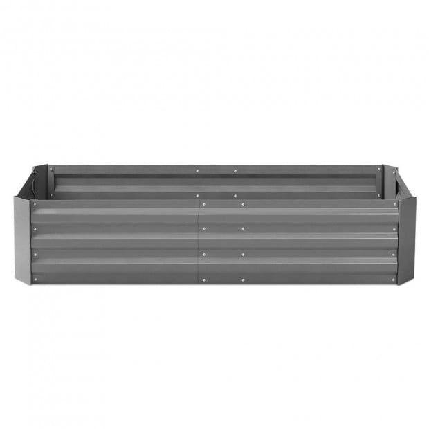 Green Fingers Set of 2 210cm x 90cm Raised Garden Bed - Aluminium Grey Image 3
