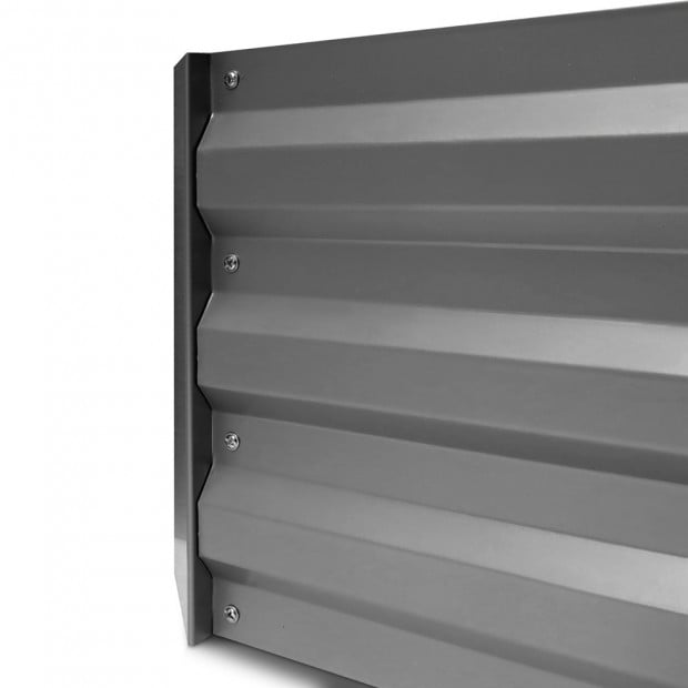 Green Fingers Set of 2 210cm x 90cm Raised Garden Bed - Aluminium Grey Image 4