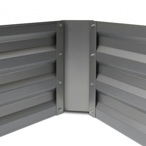 Green Fingers Set of 2 210cm x 90cm Raised Garden Bed - Aluminium Grey Image 6