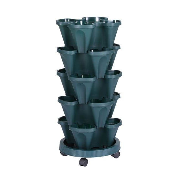 Garden Bed 5 Tier Vertical Garden Strawberry Stackable Planters Herbs