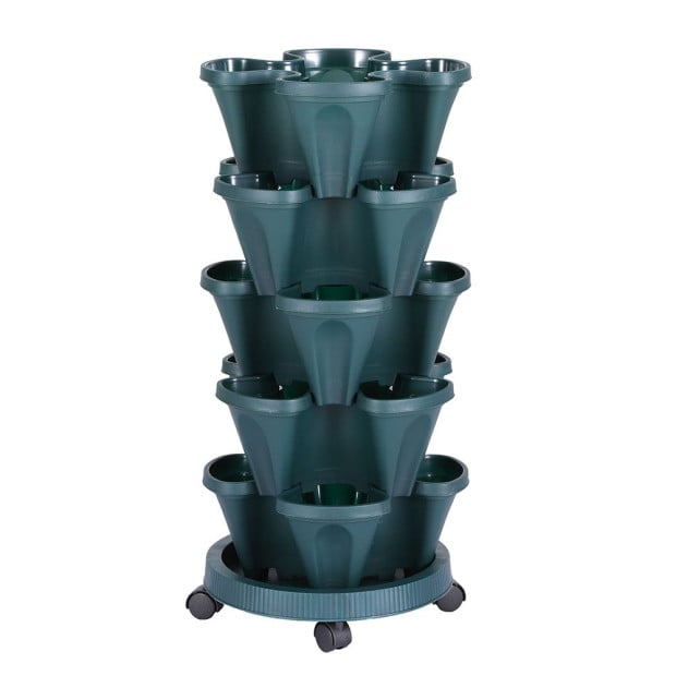 Garden Bed 5 Tier Vertical Garden Strawberry Stackable Planters Herbs Image 3