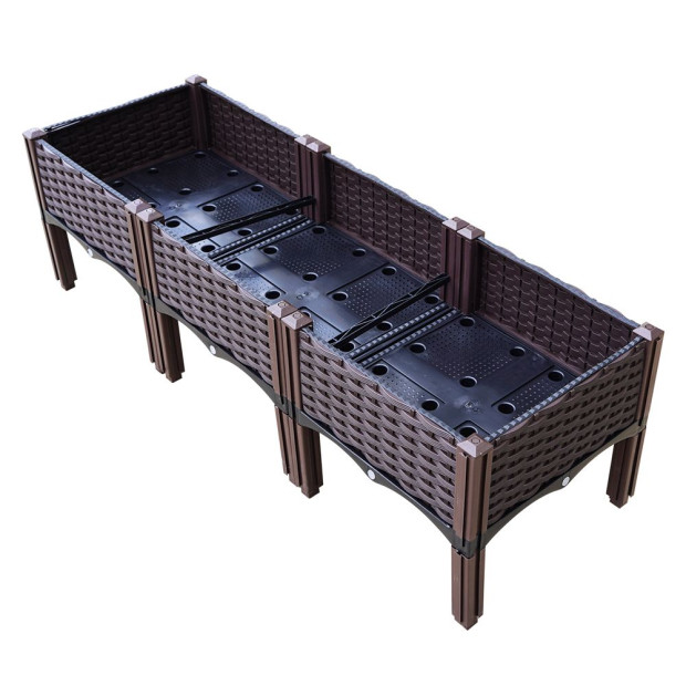 Garden Bed 120x40x36cm Pp Planter Box Raised Container Growing Herb