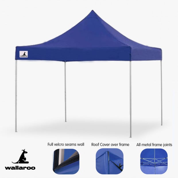 Wallaroo 3x3 Marquee - PopUp Gazebo - Blue Image 2