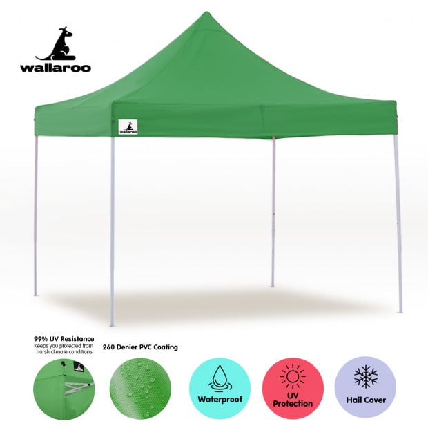 Wallaroo 3x3 Marquee - PopUp Gazebo - Green Image 5