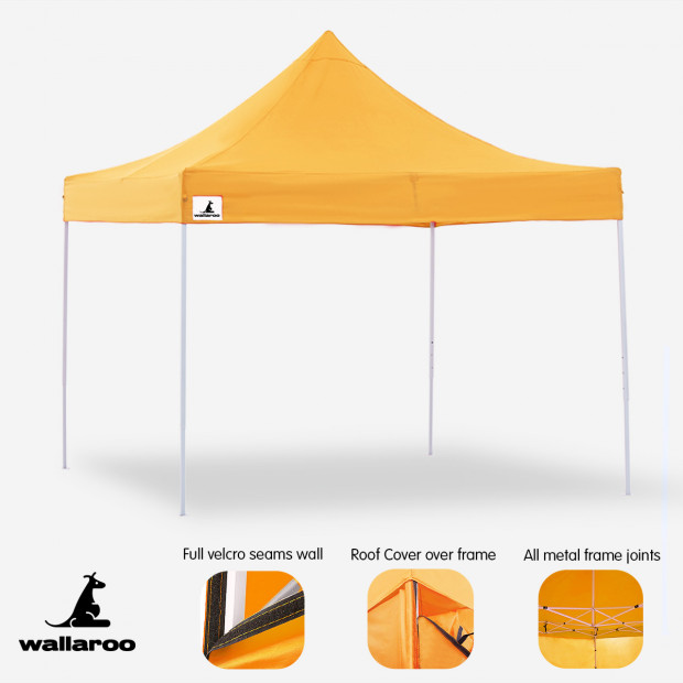 Wallaroo 3x3 Marquee - PopUp Gazebo - Orange Image 6