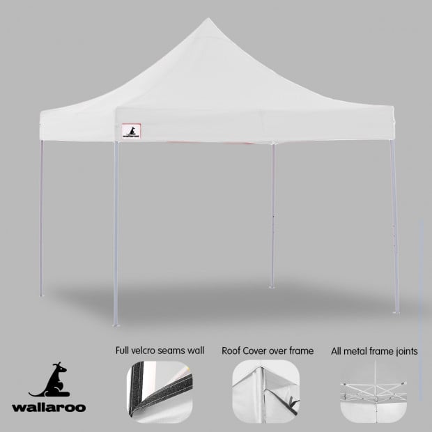 Wallaroo 3x3 Marquee - PopUp Gazebo - White Image 5