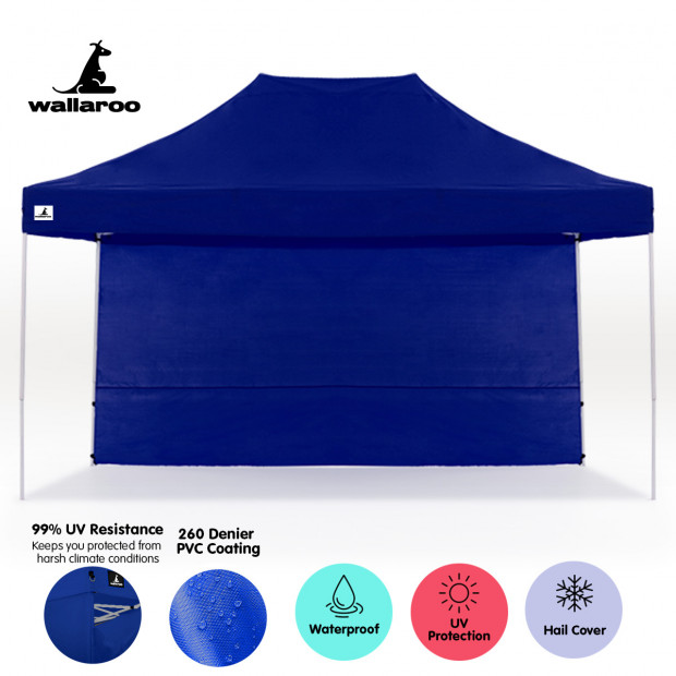 Wallaroo 3x4.5m Popup Gazebo Blue Image 3