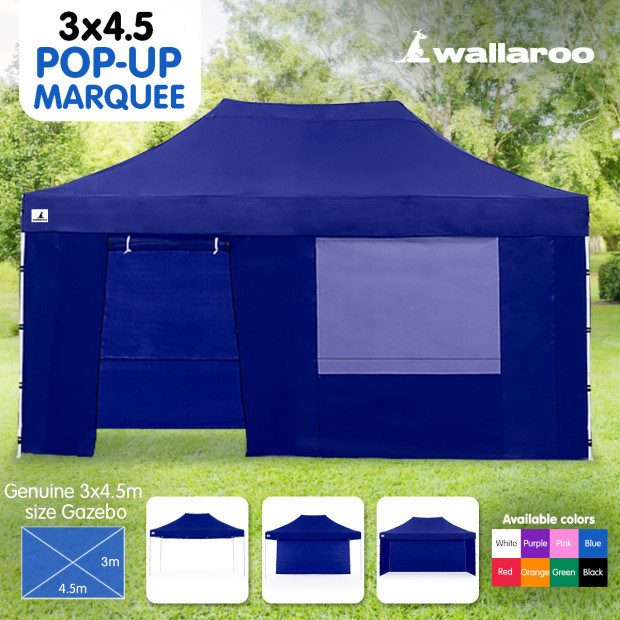 Wallaroo 3x4.5m Popup Gazebo Blue Image 7