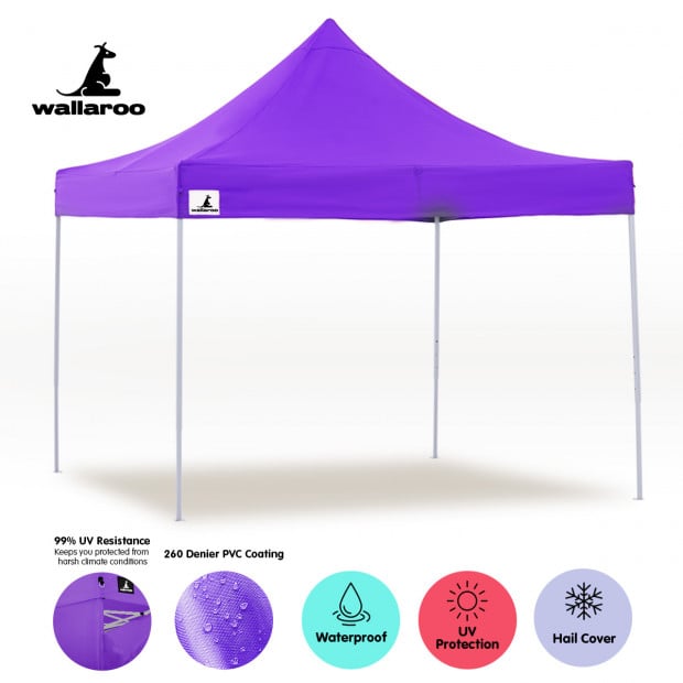 Wallaroo 3x3 Marquee - PopUp Gazebo - Purple Image 6
