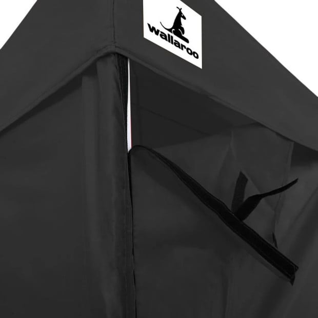 Wallaroo 3x4.5 Marquee Popup Gazebo Black Image 4