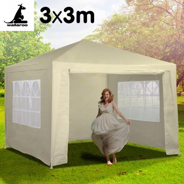 Wallaroo 3x3 outdoor event marquee Beige