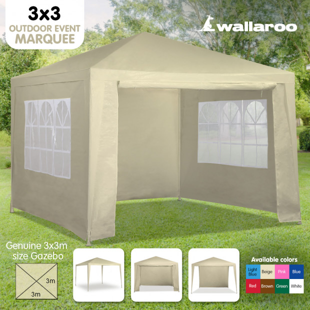 Wallaroo 3x3 outdoor event marquee Beige
