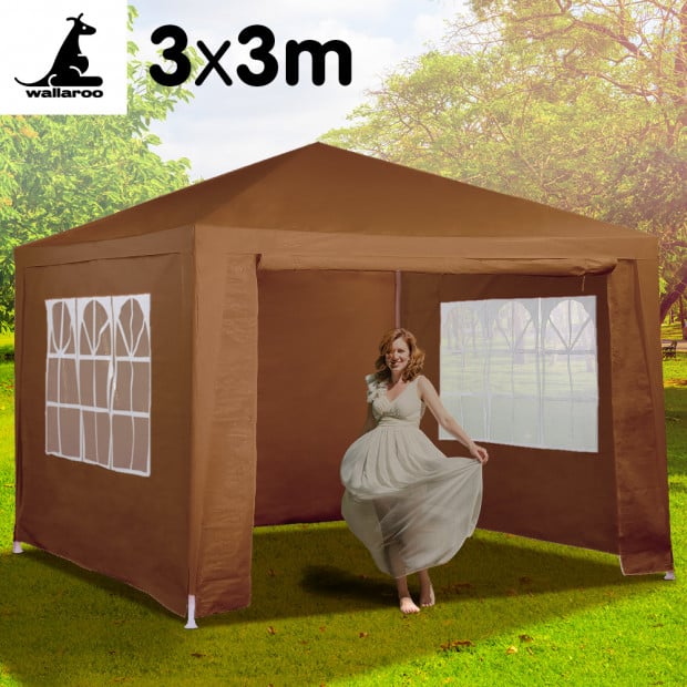Wallaroo 3x3 outdoor event marquee Brown