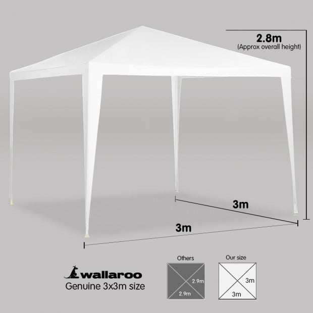 Wallaroo 3x3 Outdoor Event Marquee - White Image 4