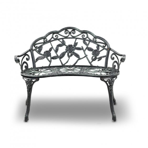 Victorian Garden Bench - Green Image 4