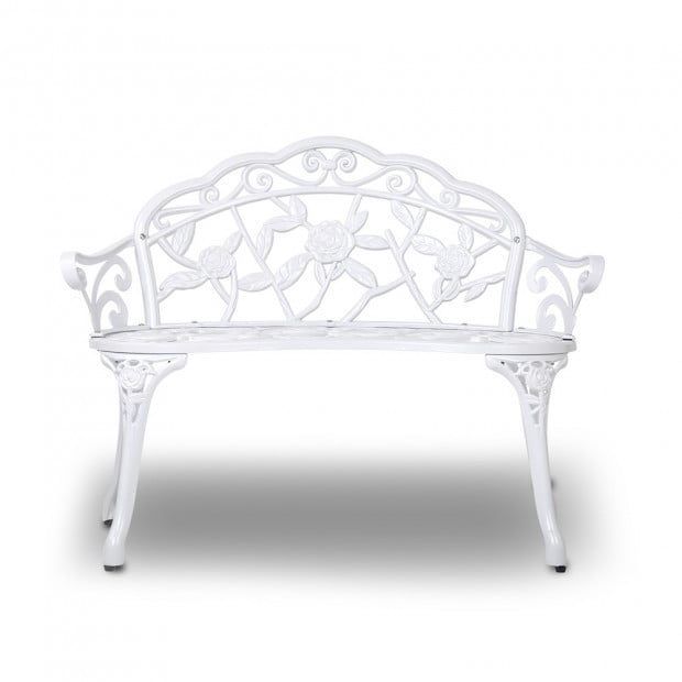 Victorian Garden Bench – White Image 4