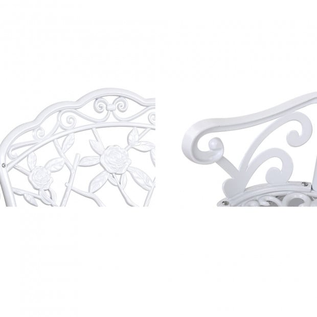 Victorian Garden Bench – White Image 5
