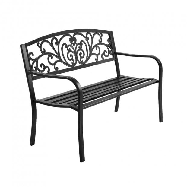 Cast Iron Garden Bench - Black