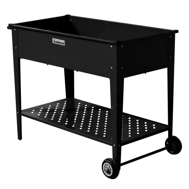 Wallaroo Garden Bed Raised 108.5 x 50.5 x 80cm Galvanized Steel Black Image 2