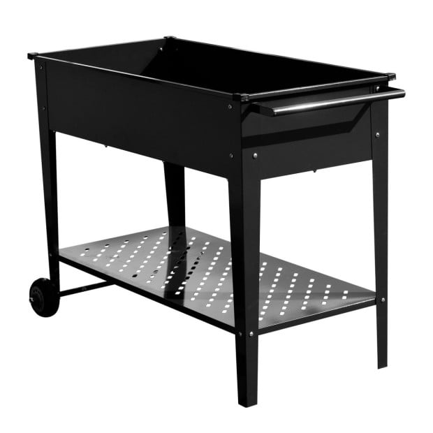 Wallaroo Garden Bed Raised 108.5 x 50.5 x 80cm Galvanized Steel Black Image 4