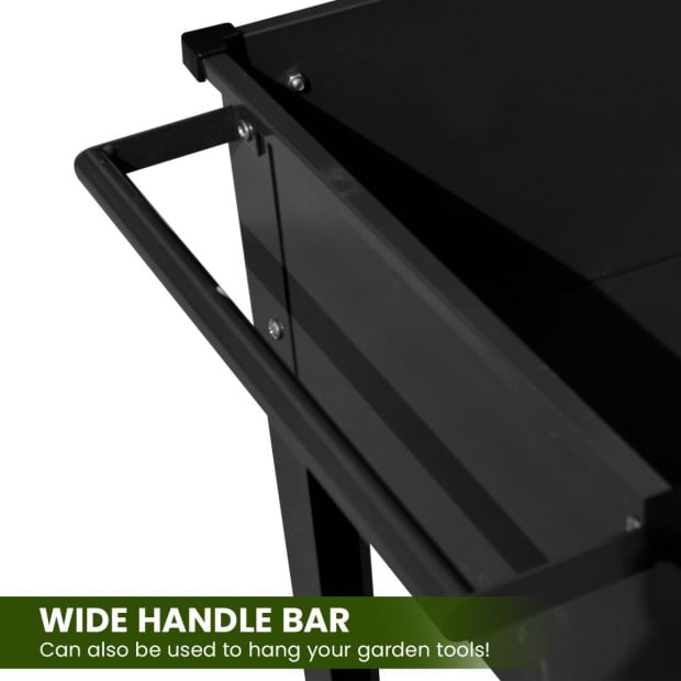 Wallaroo Garden Bed Raised 108.5 x 50.5 x 80cm Galvanized Steel Black Image 9