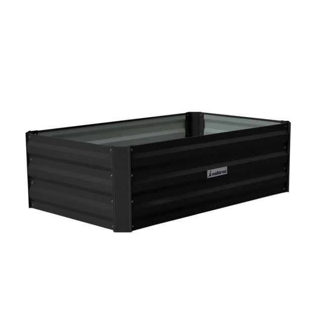 Wallaroo Garden Bed 100 x 60 x 30cm Galvanized Steel - Black Image 2
