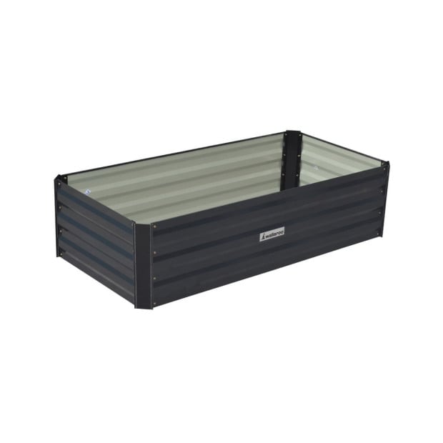 Wallaroo Garden Bed 120 x 60 x 30cm Galvanized Steel - Black Image 2