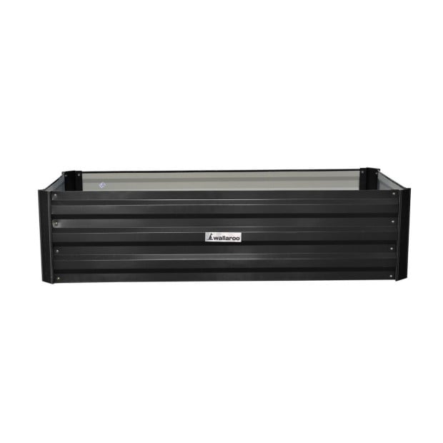 Wallaroo Garden Bed 120 x 60 x 30cm Galvanized Steel - Black Image 3
