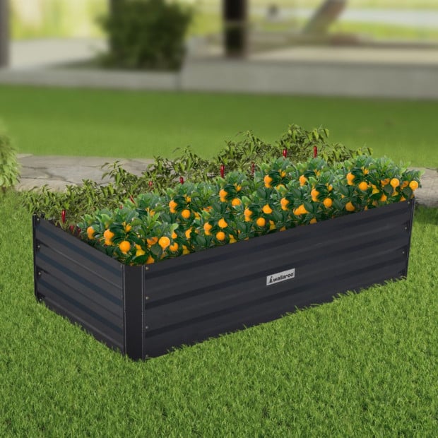 Wallaroo Garden Bed 120 x 60 x 30cm Galvanized Steel - Black Image 9