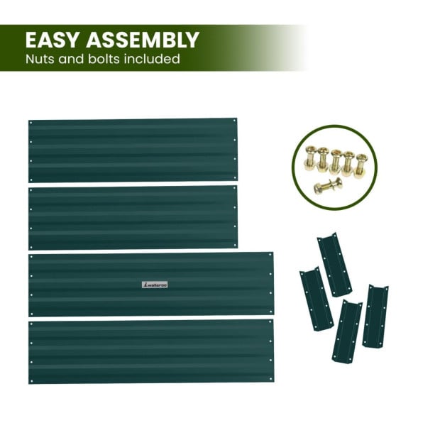 Wallaroo Garden Bed 120 x 60 x 30cm Galvanized Steel - Green Image 8