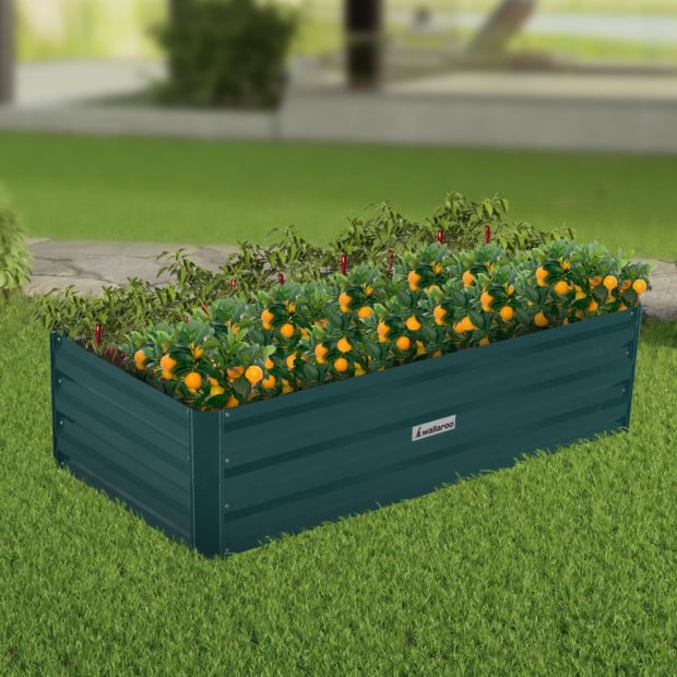 Wallaroo Garden Bed 120 x 60 x 30cm Galvanized Steel - Green Image 9
